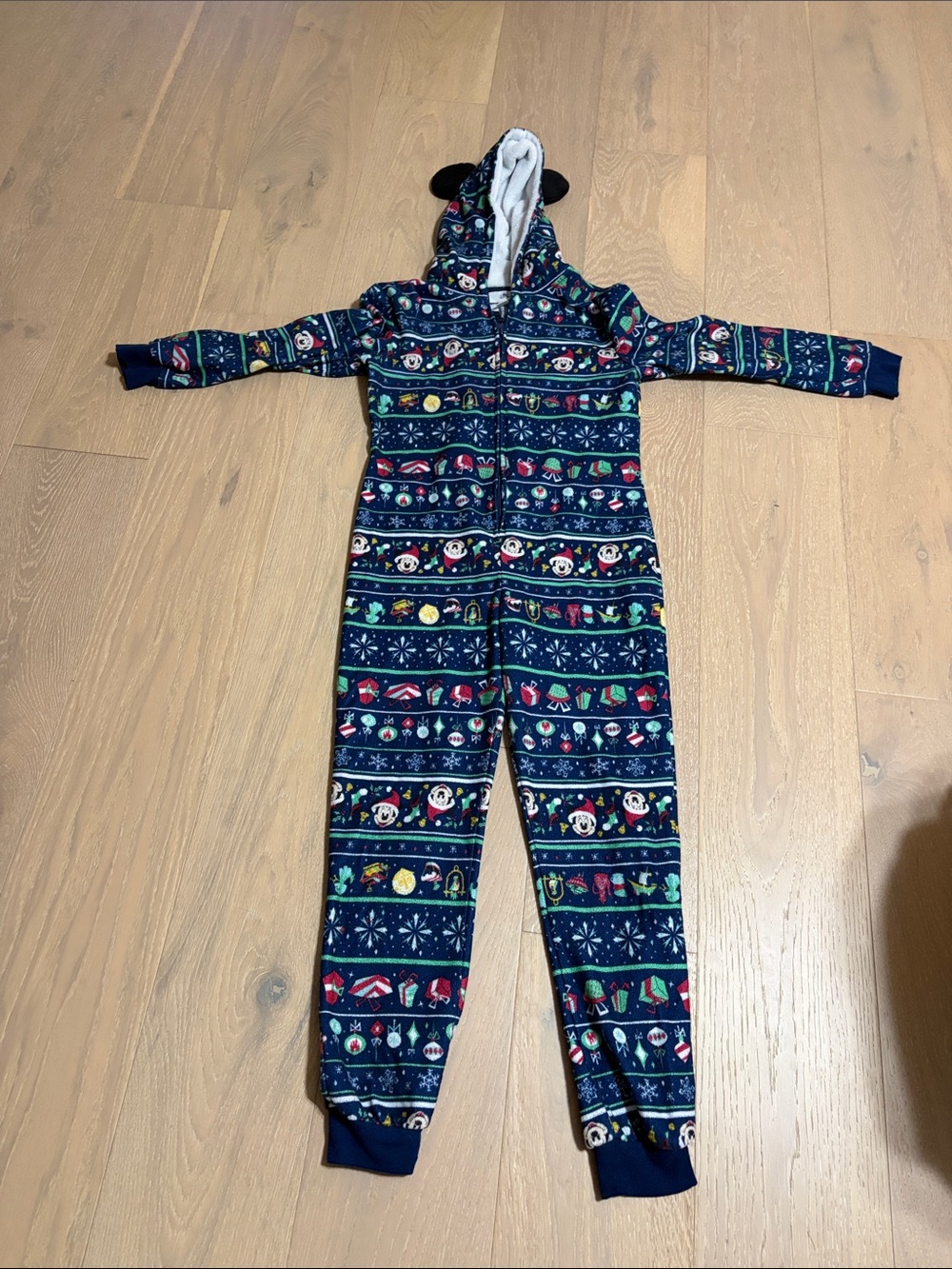 Two Disney Holiday Pajama Onsies